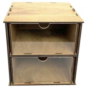 Double Draw Storage Rack Stackable Storage Kit - Single - 2 Drawers